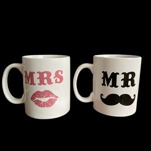 Mr & Mrs large white mug